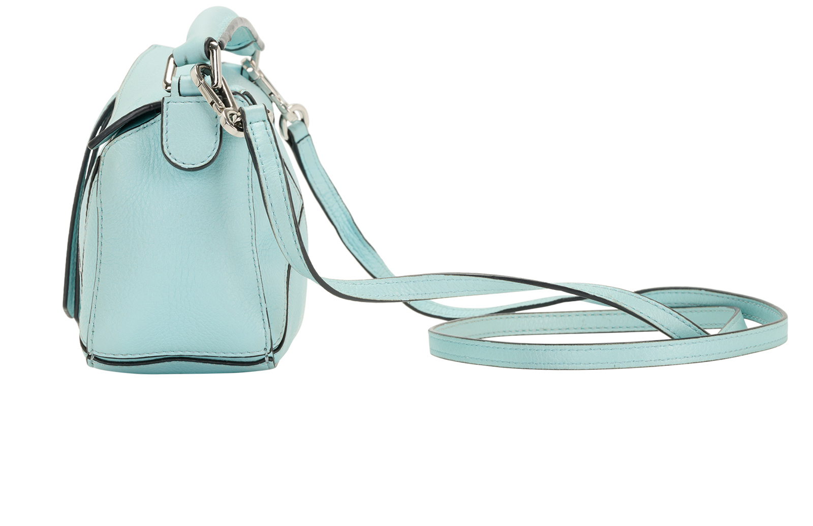 Mini Puzzle, &pound;1,100, Handbags, Blue, Leather, Bottom view